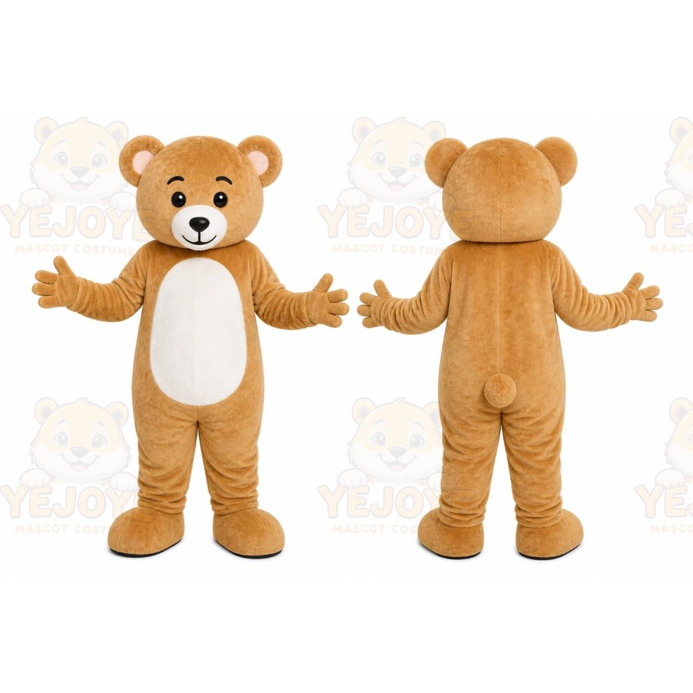 Tan Bear Mascot Costume