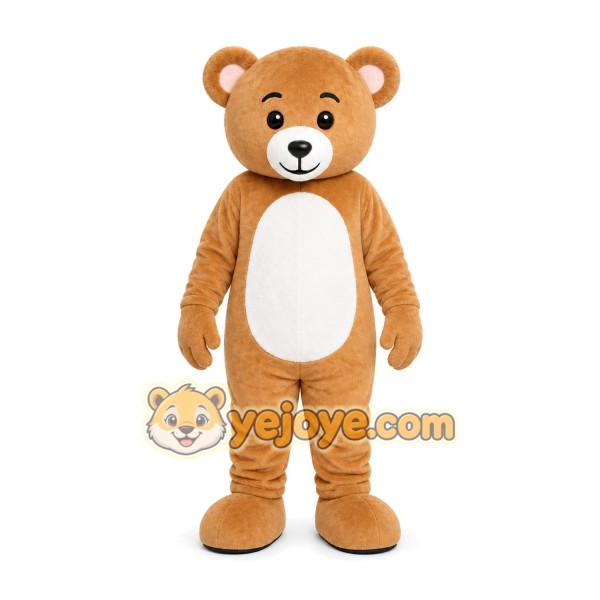 Tan Bear Mascot Costume