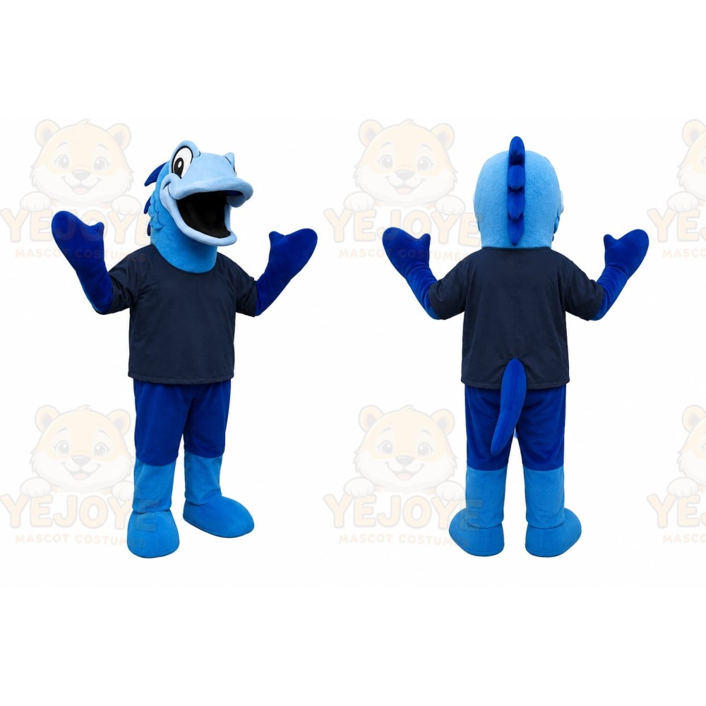 Blue Shark Mascot Costume