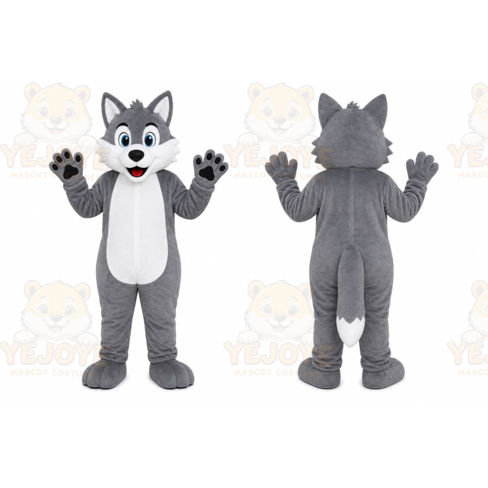 Gray Wolf Mascot Costume