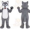 Gray Wolf Mascot Costume