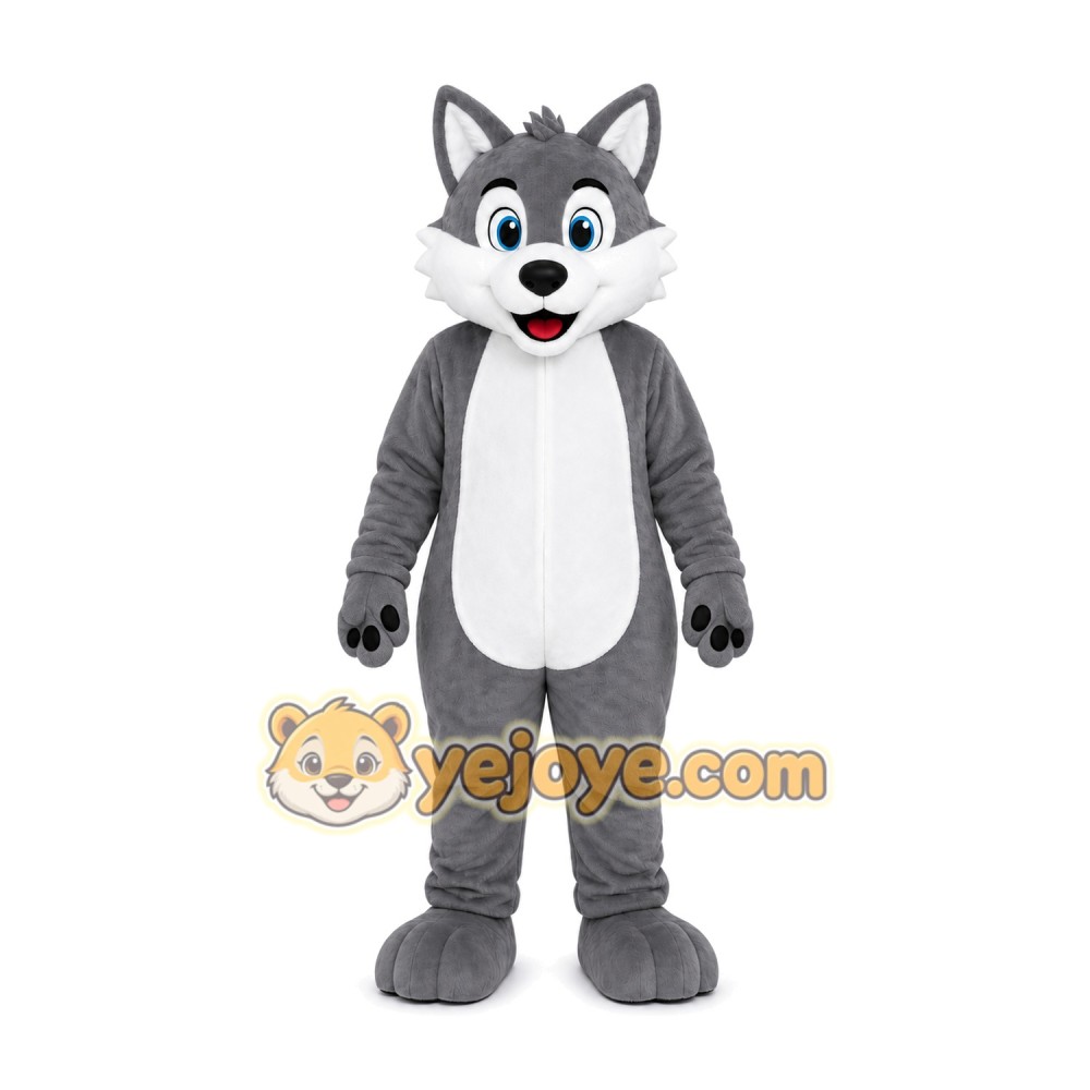 Gray Wolf Mascot Costume Gray Wolf Mascot Costume
