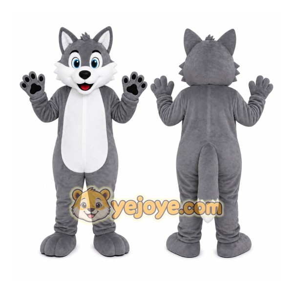 Gray Wolf Mascot Costume