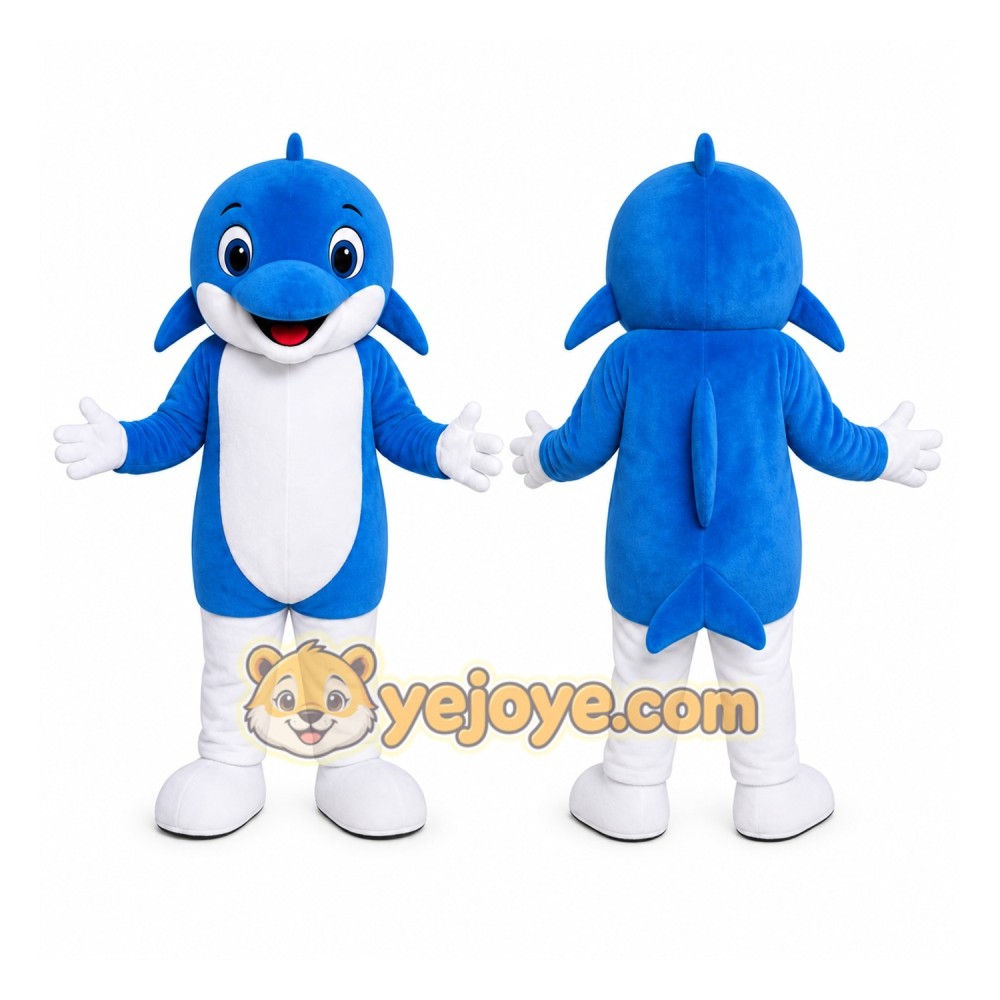 Blue Dolphin Mascot Costume Blue Dolphin Mascot Costume