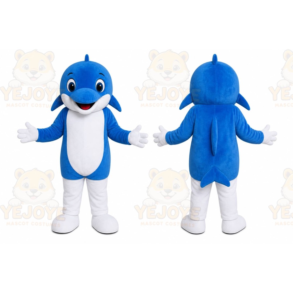 Blue Dolphin Mascot Costume