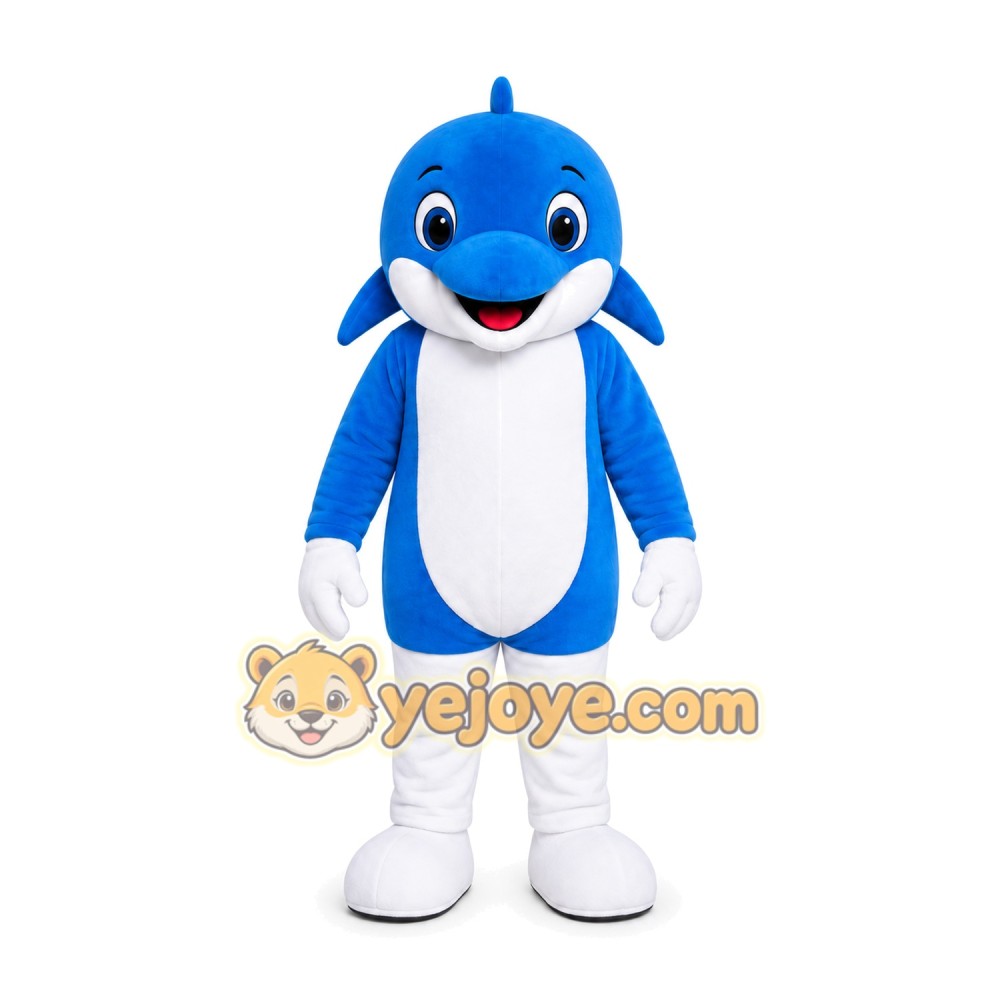 Blue Dolphin Mascot Costume Blue Dolphin Mascot Costume