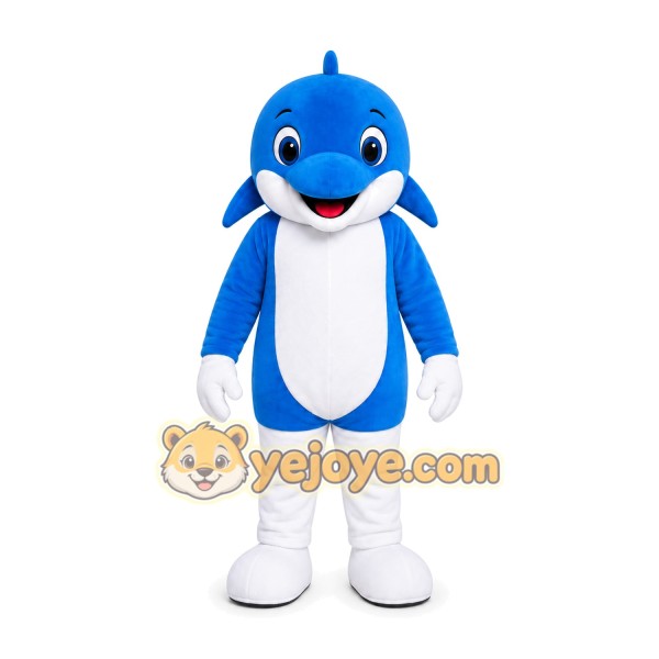 Blue Dolphin Mascot Costume