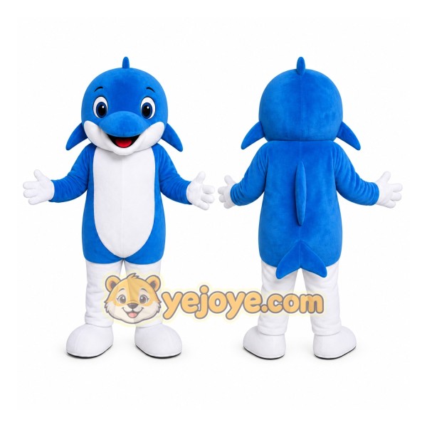 Blue Dolphin Mascot Costume