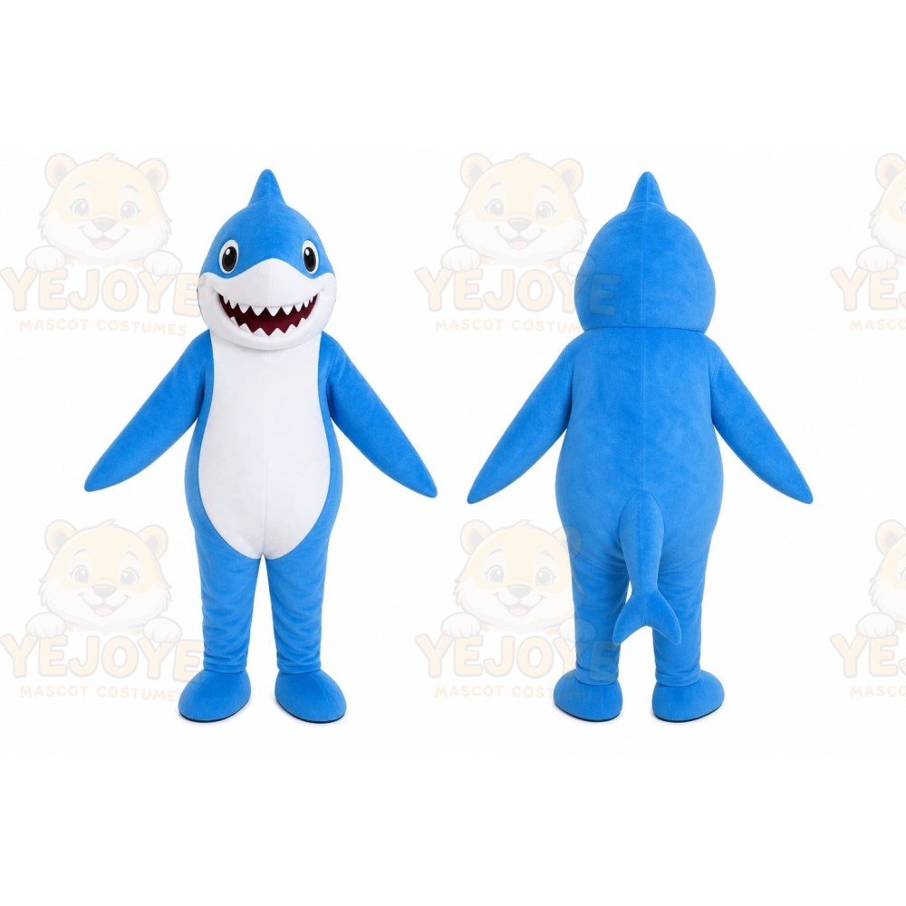 Blue Shark Mascot Costume