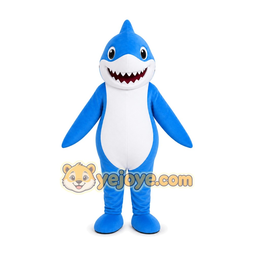 Blue Shark Mascot Costume Blue Shark Mascot Costume