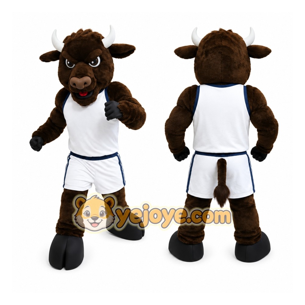 Black Bull Sports Mascot Costume Black Bull Sports Mascot Costume