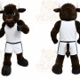 Black Bull Sports Mascot Costume