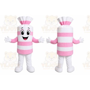 Pink Striped Candy Mascot Costume