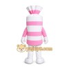 Pink Striped Candy Mascot Costume Pink Striped Candy Mascot Costume