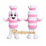 Pink Striped Candy Mascot Costume