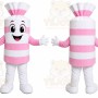 Pink Striped Candy Mascot Costume