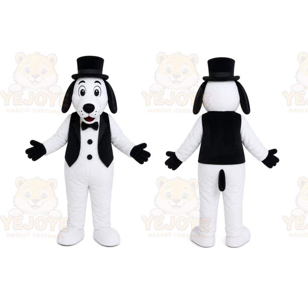 Top Hat Dog Mascot Costume
