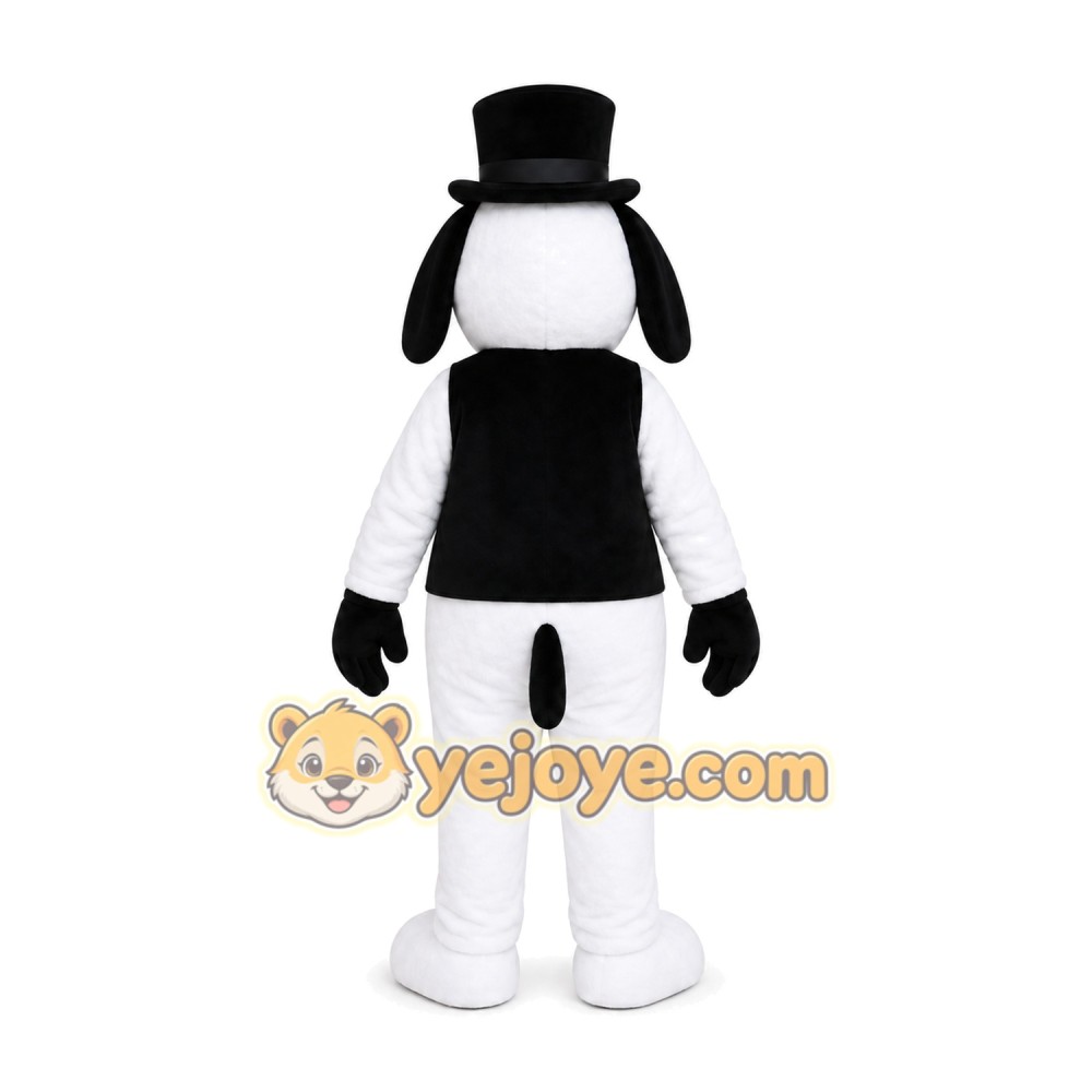 Top Hat Dog Mascot Costume Top Hat Dog Mascot Costume