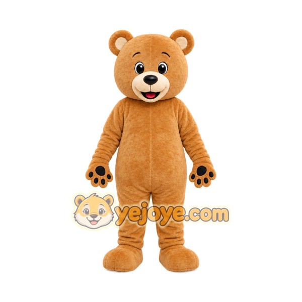 Tan Bear Mascot Costume