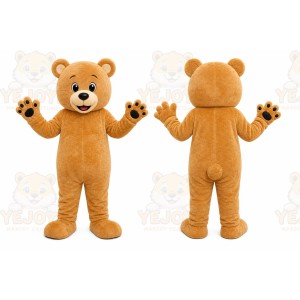 Tan Bear Mascot Costume