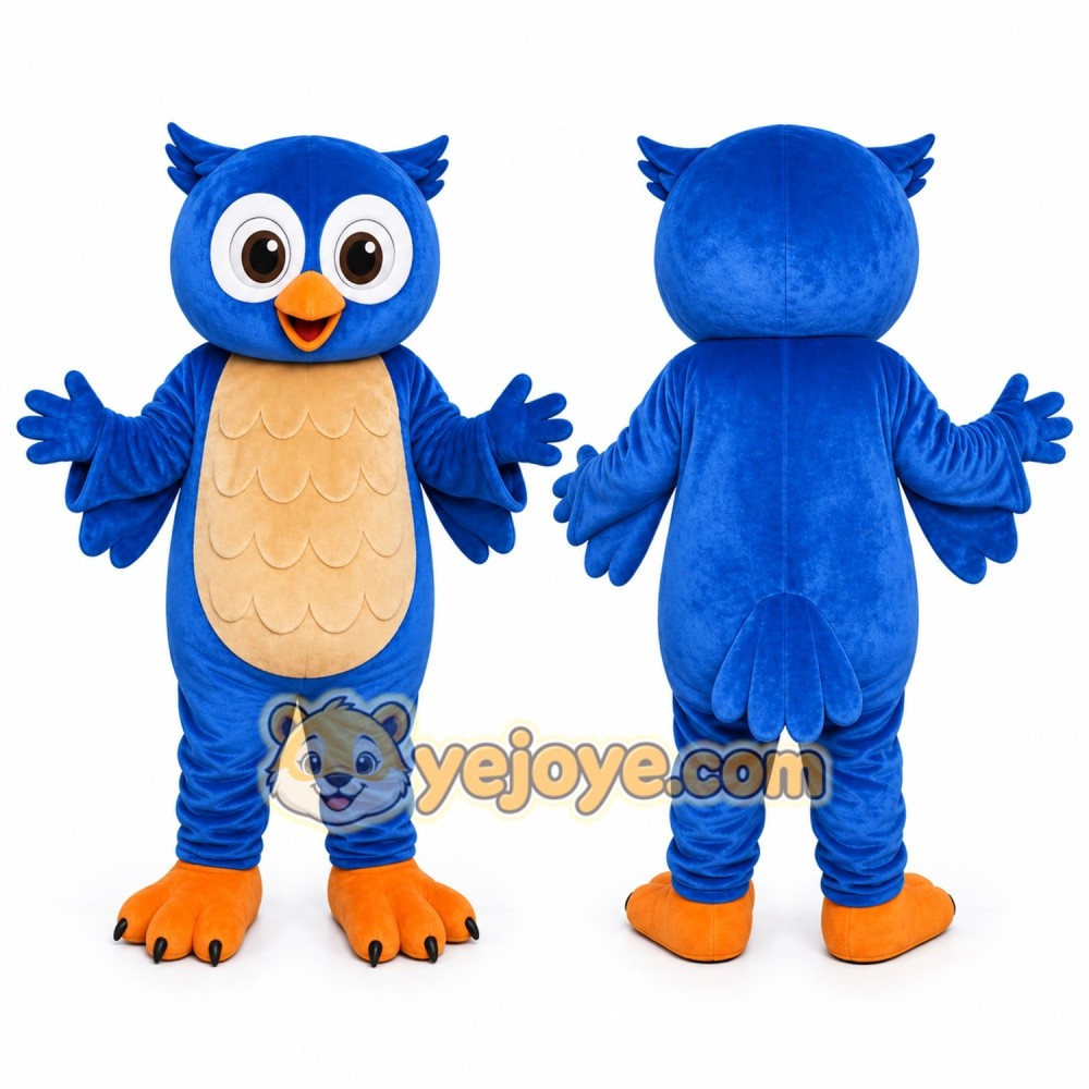 Blue Owl Mascot Costume Blue Owl Mascot Costume