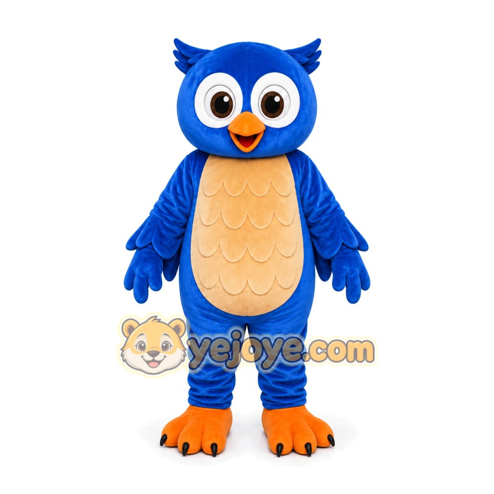 Blue Owl Mascot Costume Blue Owl Mascot Costume