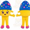 Yellow Mushroom Girl Mascot Costume