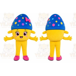 Yellow Mushroom Girl Mascot Costume