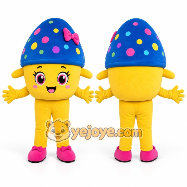 Yellow Mushroom Girl Mascot Costume