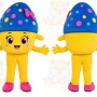 Yellow Mushroom Girl Mascot Costume