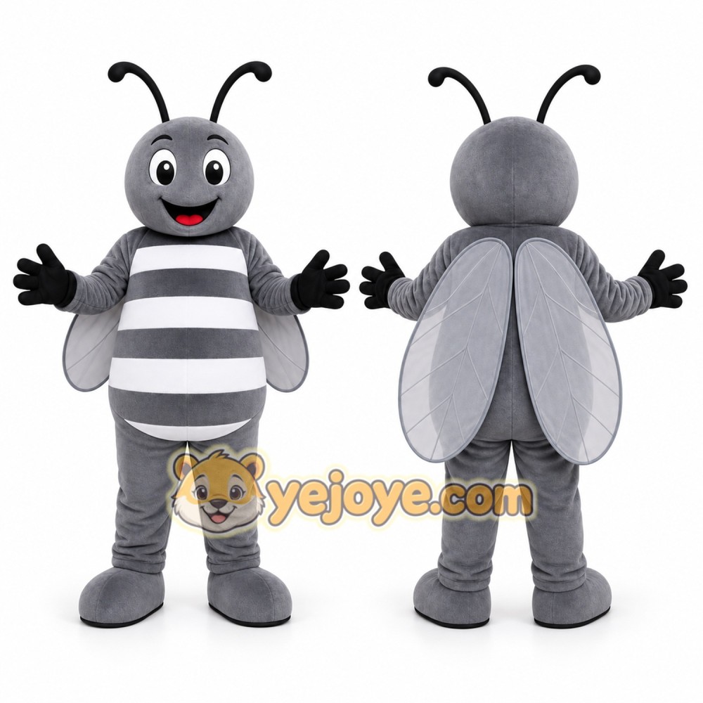 Gray Bug Mascot Costume Gray Bug Mascot Costume