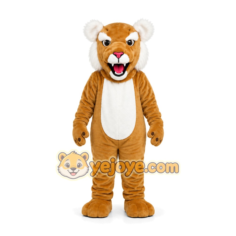 Tan Lion Mascot Costume