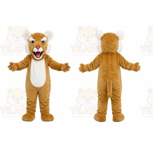 Tan Lion Mascot Costume