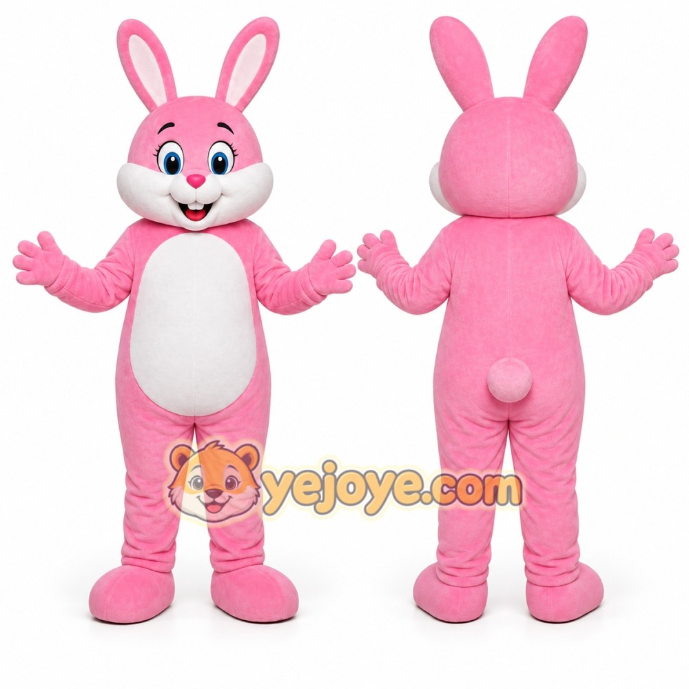 Pink Rabbit Mascot Costume Pink Rabbit Mascot Costume