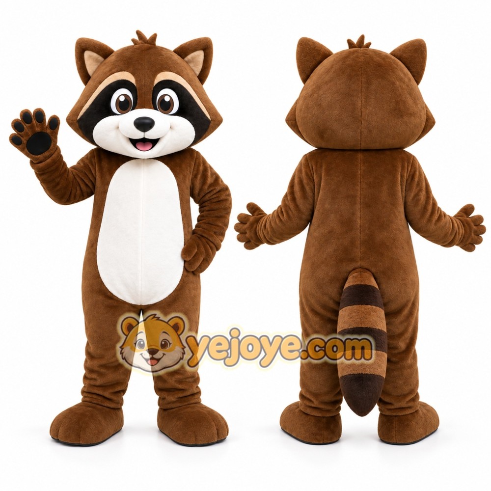Brown Raccoon Mascot Costume Brown Raccoon Mascot Costume