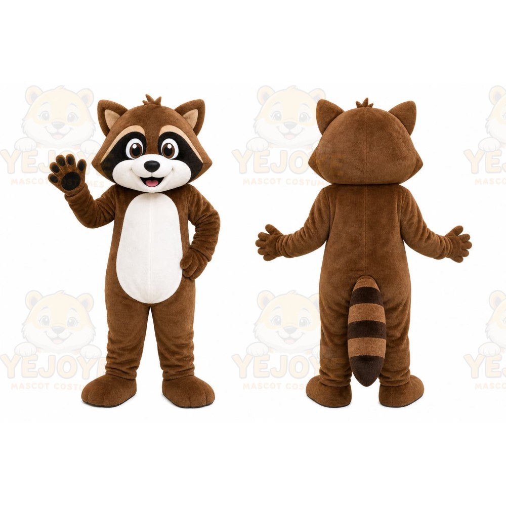 Brown Raccoon Mascot Costume