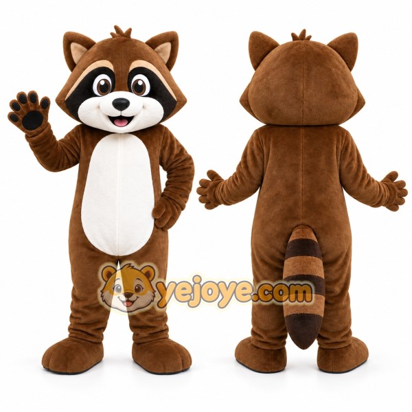 Brown Raccoon Mascot Costume