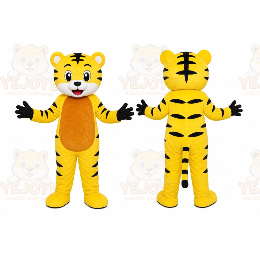 Yellow Tiger Mascot Costume
