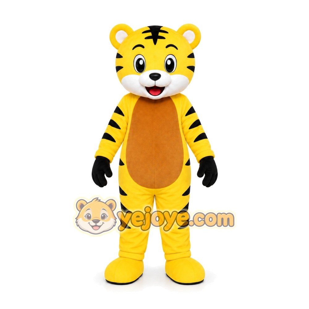 Yellow Tiger Mascot Costume Yellow Tiger Mascot Costume