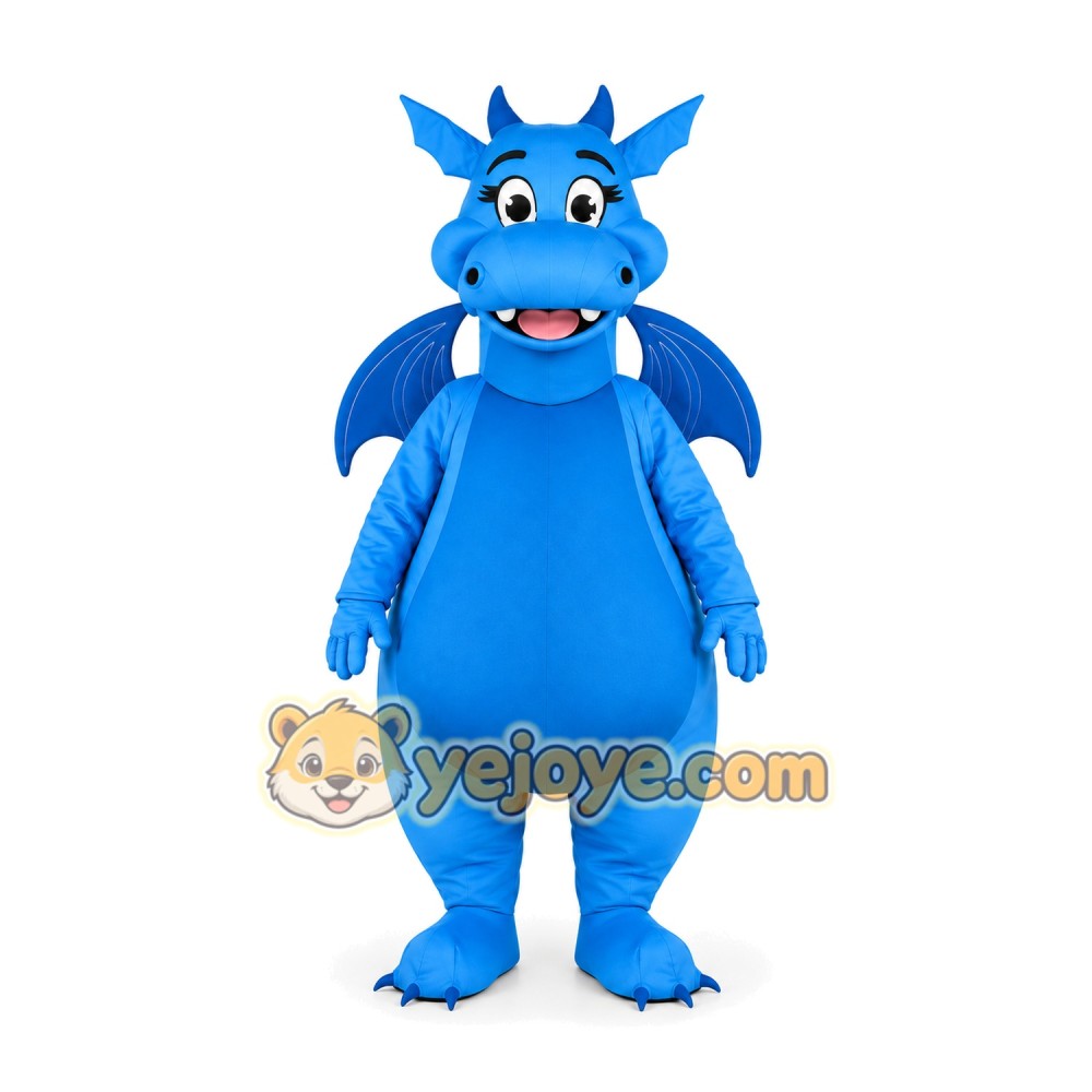 Blue Dragon Mascot Costume
