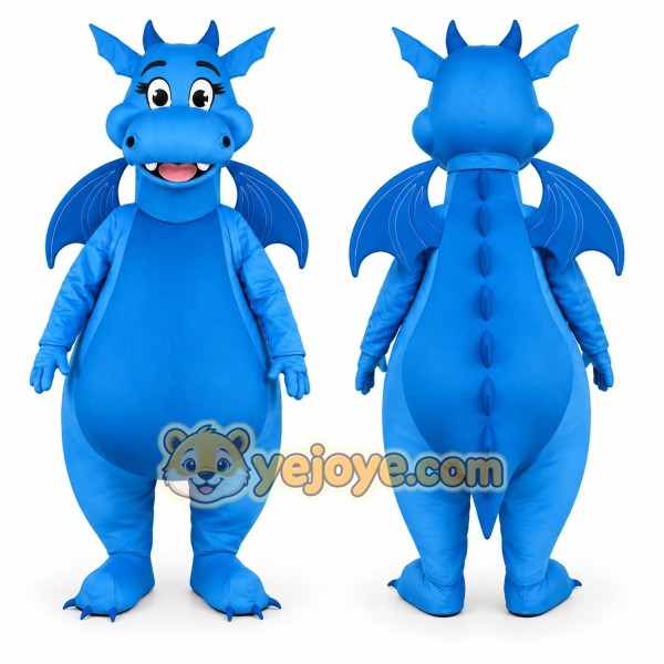 Blue Dragon Mascot Costume