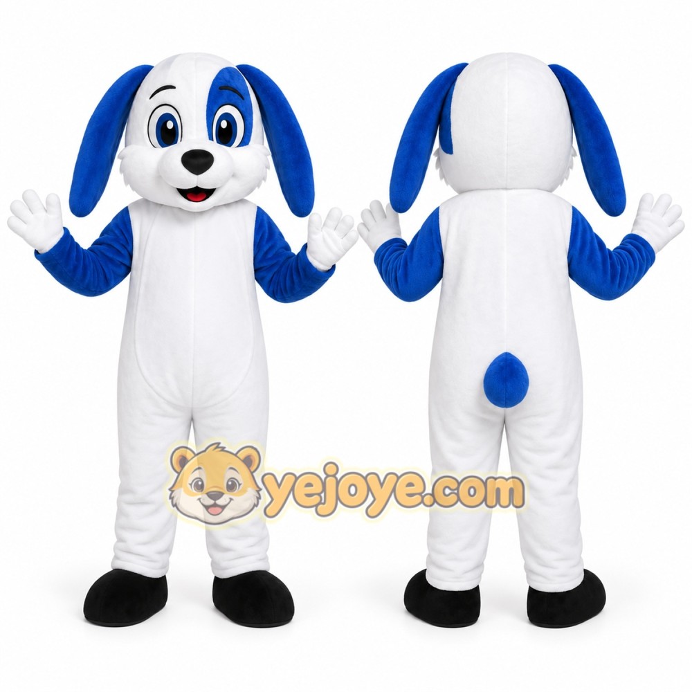 White Puppy Mascot Costume