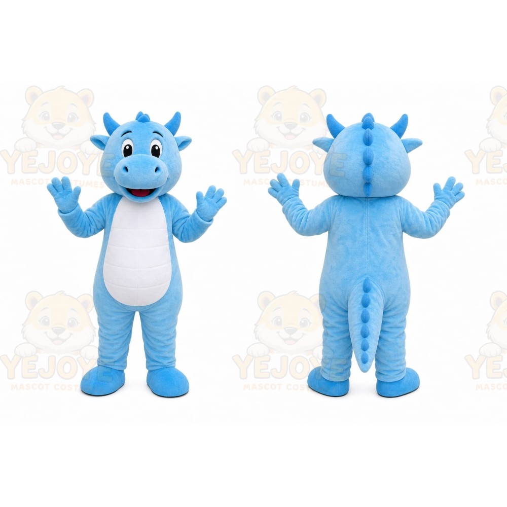 Blue Dragon Mascot Costume