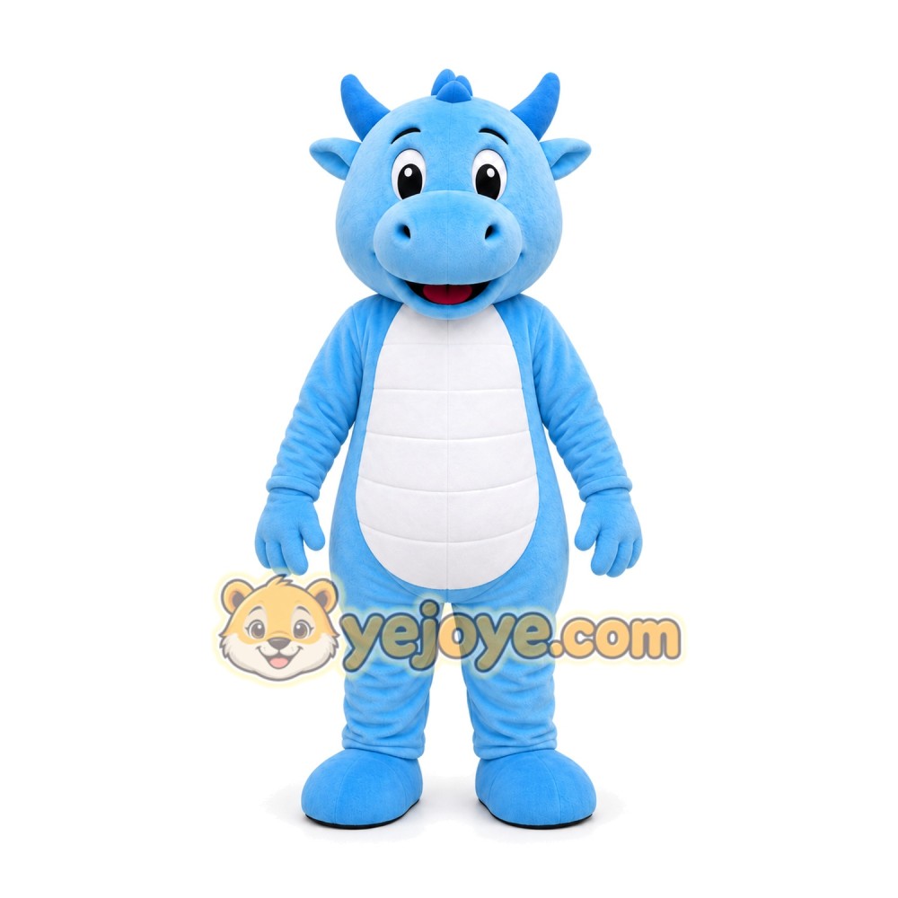 Blue Dragon Mascot Costume Blue Dragon Mascot Costume