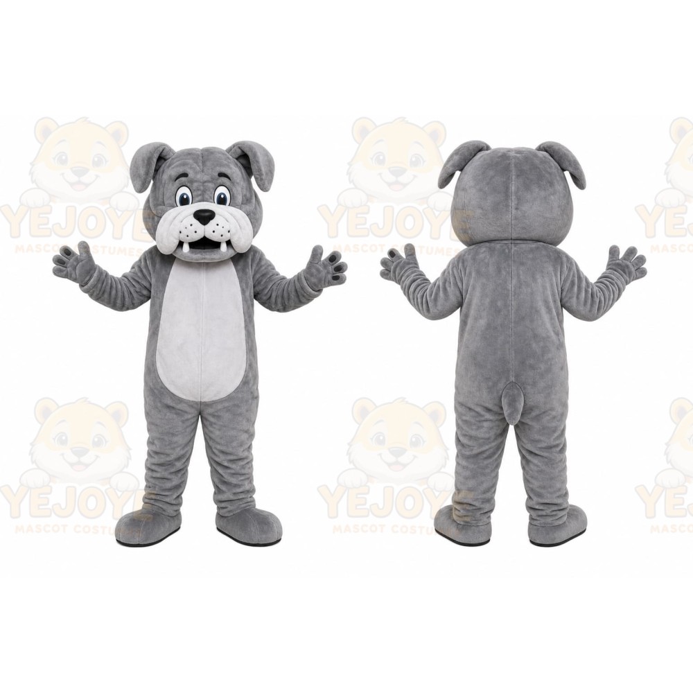Gray Dog Mascot Costume