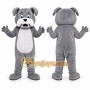 Gray Dog Mascot Costume