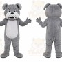 Gray Dog Mascot Costume