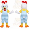 Striped Rooster Mascot Costume