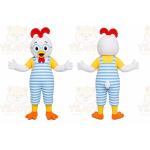Striped Rooster Mascot Costume