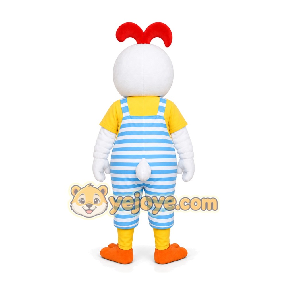 Striped Rooster Mascot Costume Striped Rooster Mascot Costume